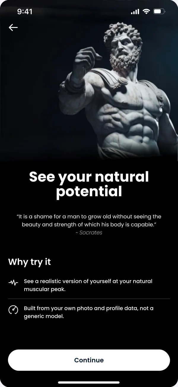 See your natural potential screen